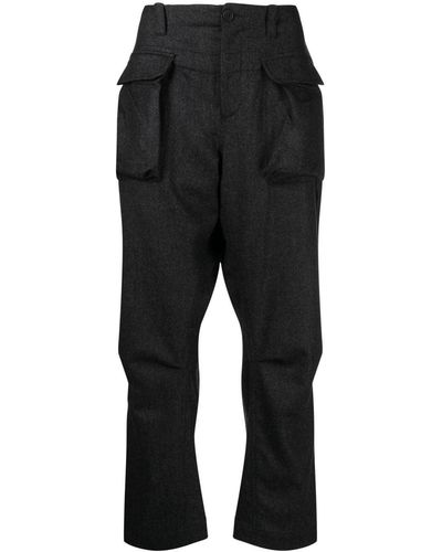 The Power for the People Flap-pocket Straight-leg Pants - Black