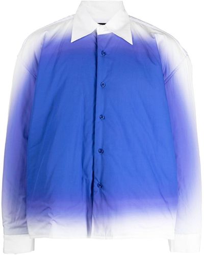 Liberal Youth Ministry Ombré-effect Cotton Shirt Jacket - Blue