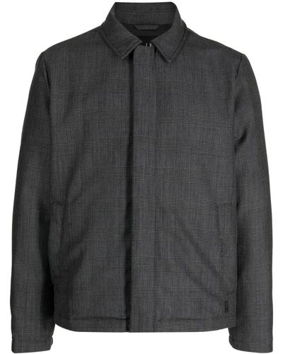 Dunhill Plaid-check Pattern Shirt Jacket - Black