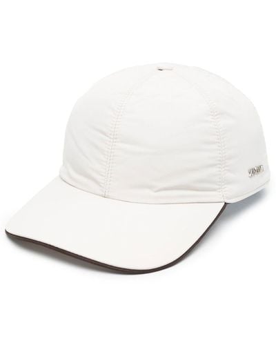Zegna Logo-appliqué Baseball Cap - White