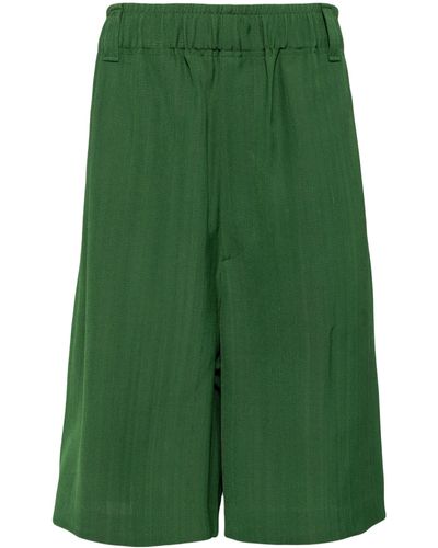 Jacquemus Juego Elasticated-Waist Bermuda Shorts - Green