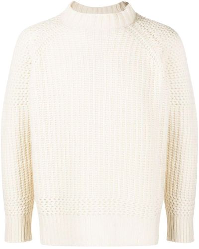 Trussardi Waffle-knit Cashmere Sweater - White
