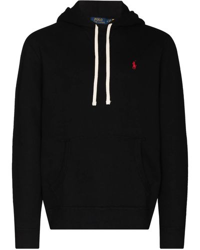 Polo Ralph Lauren Embroidered Logo Hooded Sweatshirt - Black