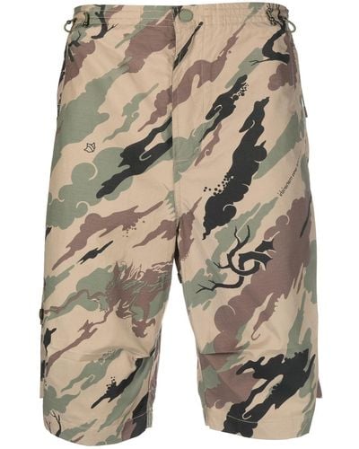 Maharishi Loose Camouflage-print Shorts - Multicolour