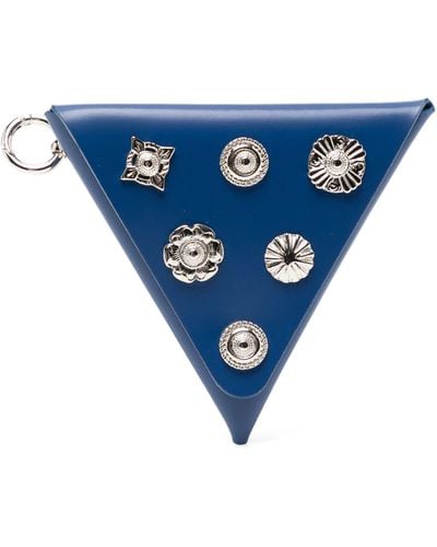 Toga Stud-embellished Triangle Pouch - Blue