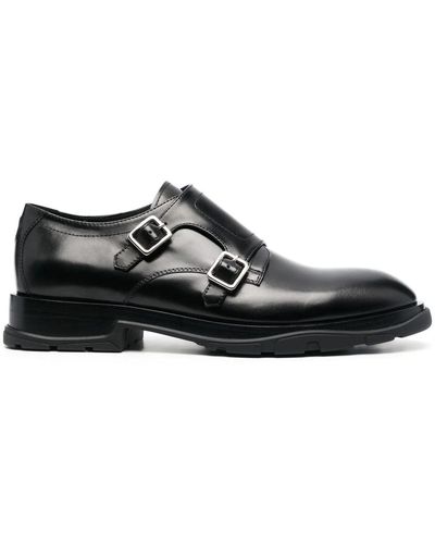 Alexander McQueen Front-buckle-fastening Monk Shoes - Black