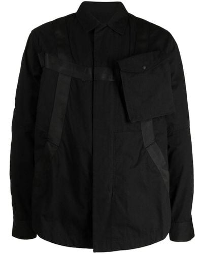 Maharishi Tape-Detail Shirt Jacket - Black