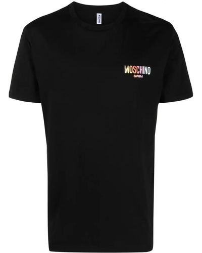 Moschino Logo-Print Cotton T-Shirt - Black