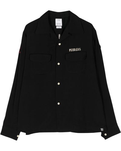 Visvim Keesey Slogan-Embroidered Shirt - Black