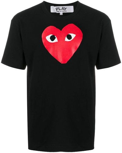 COMME DES GARÇONS PLAY Heart-Print T-Shirt - Black