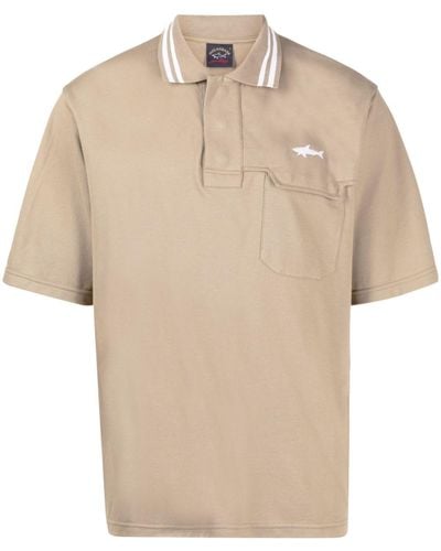 White Mountaineering Logo-embroidered Cotton Polo Shirt - Natural