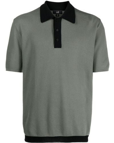 Dunhill Three-tone Cotton Polo Shirt - Green