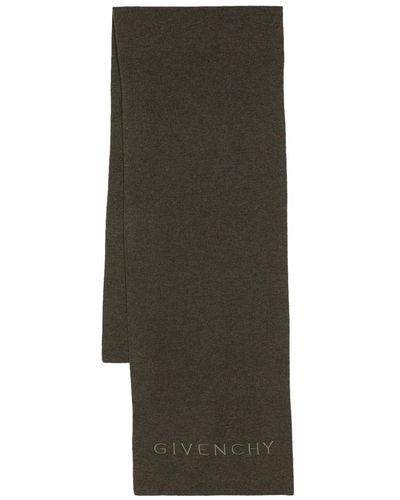 Givenchy Logo-embroidery Wool Scarf - Green