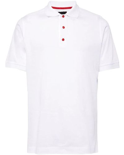 Kiton Fine-Knit Cotton Polo Shirt - White