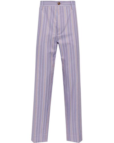 Vivienne Westwood Cruise Striped Pants - Purple