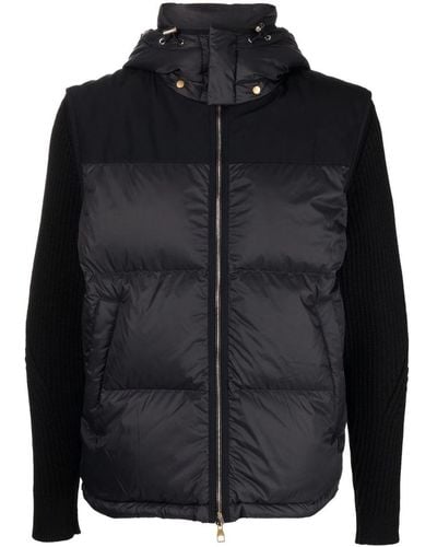 Dunhill Zip-Up Padded Coat - Black