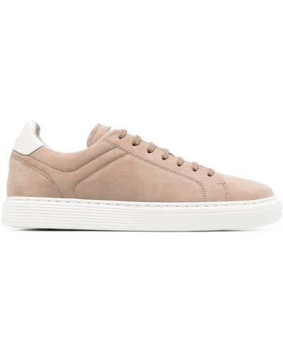 Brunello Cucinelli Suede Lace-up Sneakers - Pink