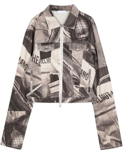Helmut Lang Car-Print Denim Shirt Jacket - Multicolour