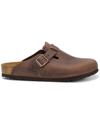 Birkenstock Boston Mule Sandals - Brown