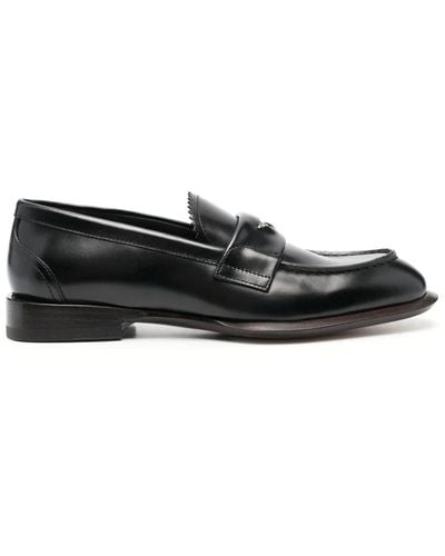 Alexander McQueen Coin Embellished Penny Loafers Black