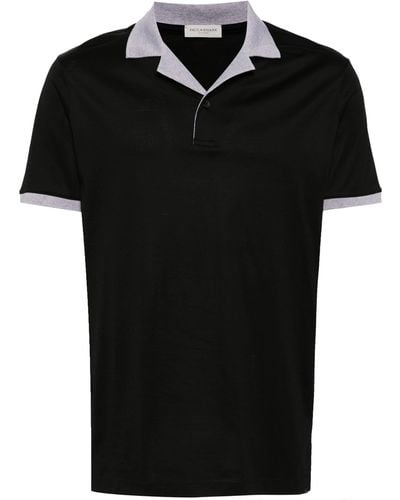 Paul & Shark Contrast-Trim Cotton Polo Shirt - Black