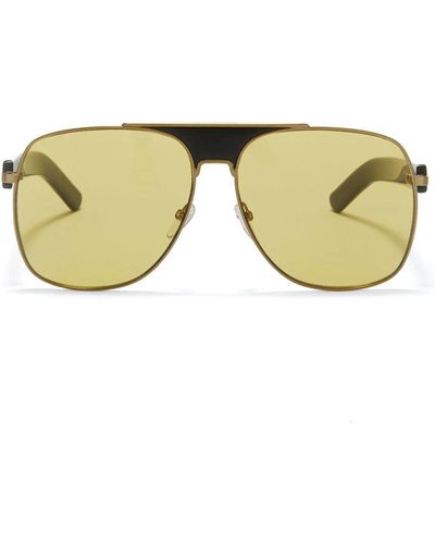 Palm Angels Bay Pilot-Frame Sunglasses - Natural