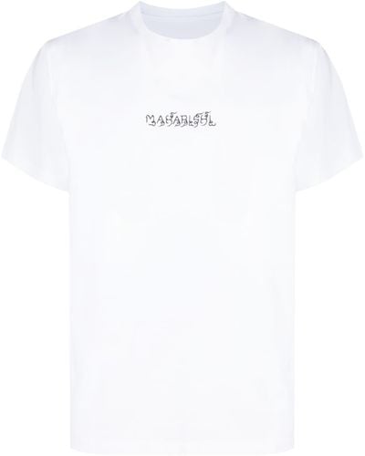 Maharishi Logo-Print Organic Cotton T-Shirt - White