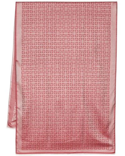 Givenchy Logo-print Silk Scarf - Pink