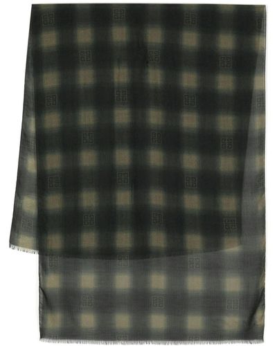 Givenchy 4g Check-pattern Scarf - Green
