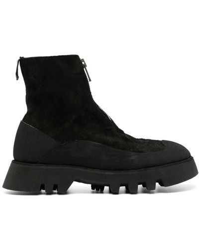 Guidi Zip-Front Horse-Leather Boots - Black