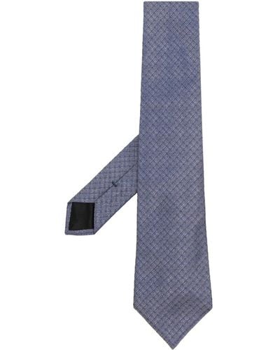 Givenchy Monogram-jacquard Silk Tie - Blue