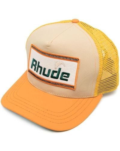 Rhude Logo-patch Trucker Hat - Orange