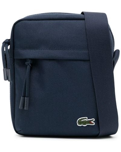 Lacoste Logo-Appliqué Messenger Bag - Blue