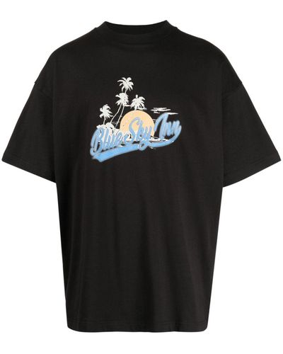 BLUE SKY INN Logo-print Cotton T-shirt - Black