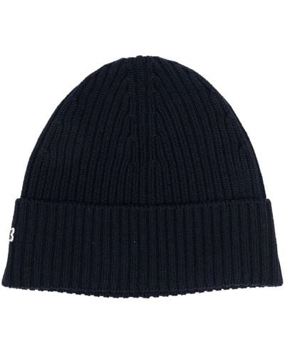 Lacoste Chunky Ribbed-knit Beanie - Blue