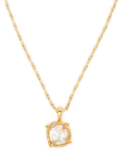 Alighieri Gilded Medallion-pendant Necklace - Metallic
