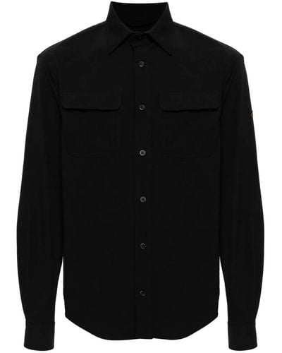 Paul & Shark Long-Sleeve Flap-Pocket Shirt - Black