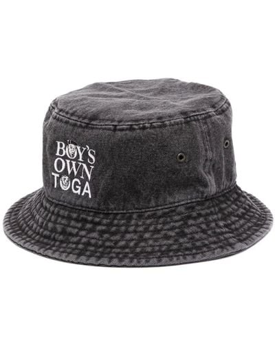 Toga Virilis X Boy's Own Embroidered Bucket Hat - Black