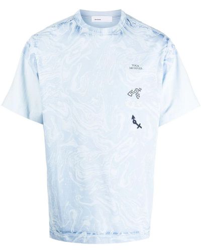 Toga Logo-print Short-sleeve T-shirt - Blue