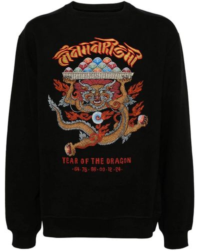 Maharishi Abundance Dragon Organic Cotton Sweatshirt - Black