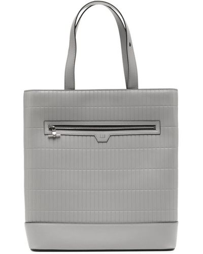 Dunhill Logo-print Medium Tote Bag - Grey