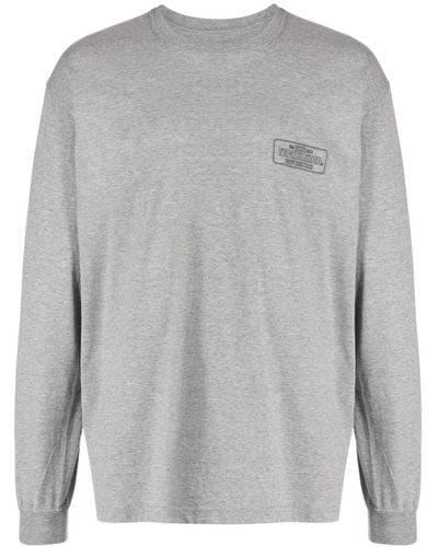 Neighborhood Logo-print Long-sleeve T-shirt - Grey