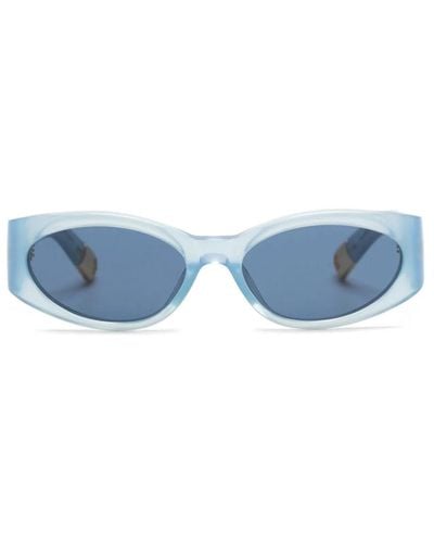 Jacquemus Les Lunettes Ovalo Sunglasses - Blue