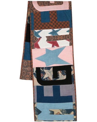 STORY mfg. Patchwork Monogrammed Scarf - Multicolour