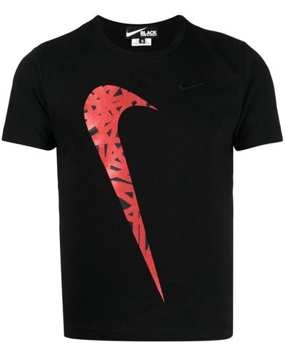 COMME DES GARÇON BLACK X Nike Logo-print Cotton T-shirt - Black