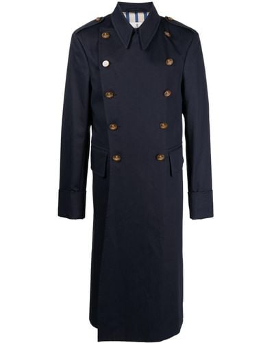 Vivienne Westwood Double-breasted Organic Cotton Coat - Blue