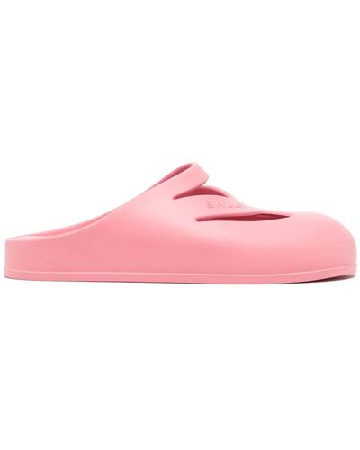 Bally Round-Toe Flat Slides - Pink