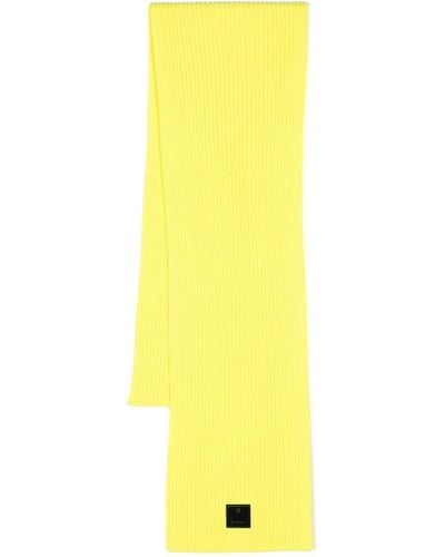 Givenchy Ribbed Logo-patch Scarf - Yellow