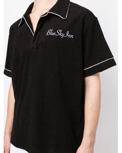 BLUE SKY INN Logo-embroidered Polo Shirt - Black