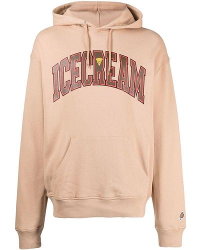 ICECREAM Logo-patch Pullover Hoodie - Pink